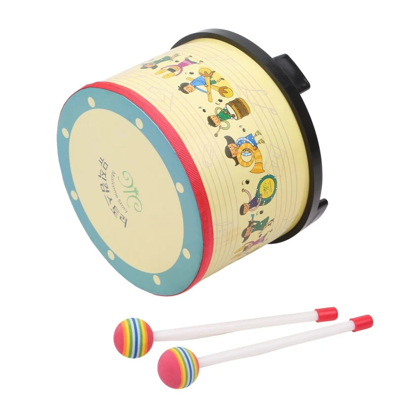 8 Inch Wooden Floor Drum Carnival Percussion Instrument with 2 Mallets