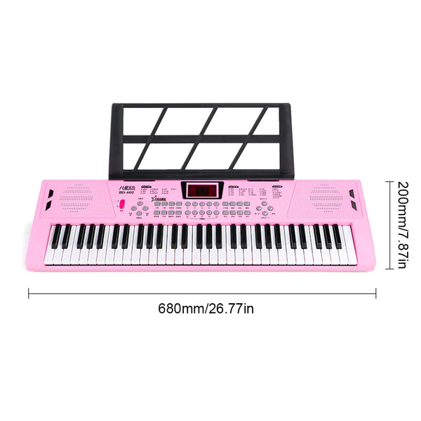 61 Keys Piano Musical Keyboard USB Digital Kids Electronic Keyboard for Beginners