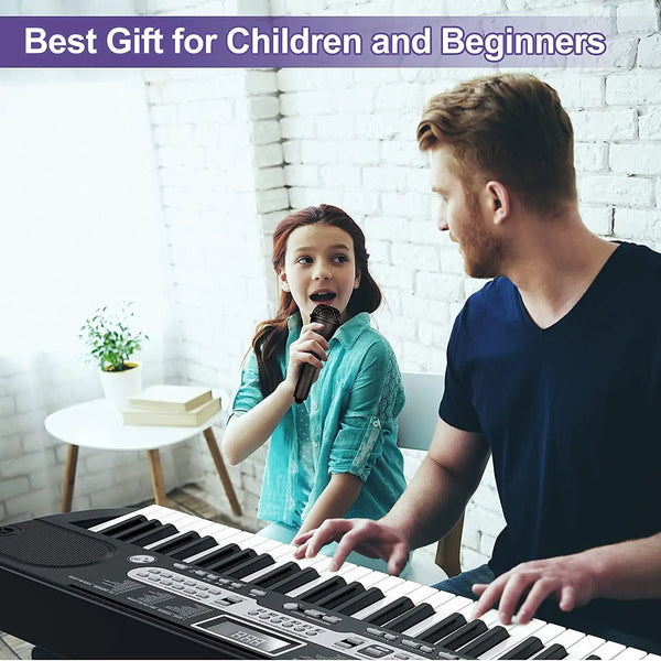 61-Key Children's Portable Electronic Keyboard with Microphone BST-8602
