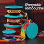 Nepalese Handmade Tambourine – Mulberry Wood & Sheepskin, 3 Sizes, 3 Colors