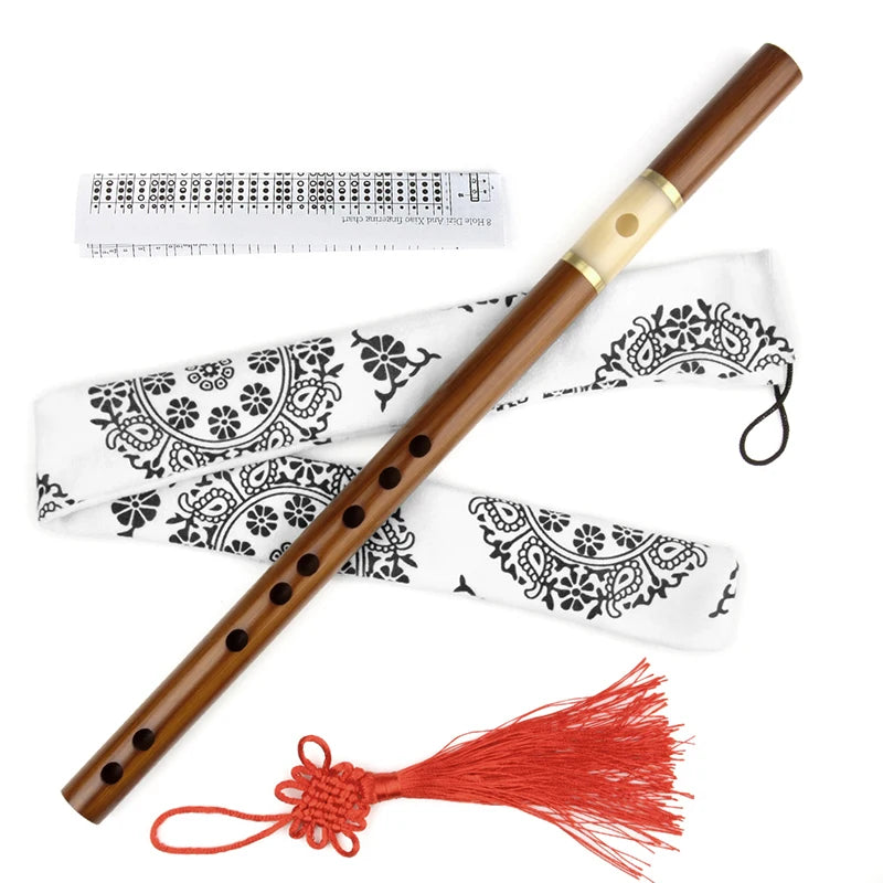 Bamboo Flute F Key Ancient Style Horizontal Non Membrane Advanced Performance