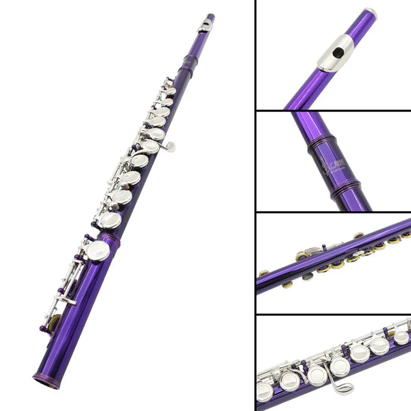 SLADE 16 Holes C Tone Flute with E Key Cupronickel Woodwind Beginner Kit