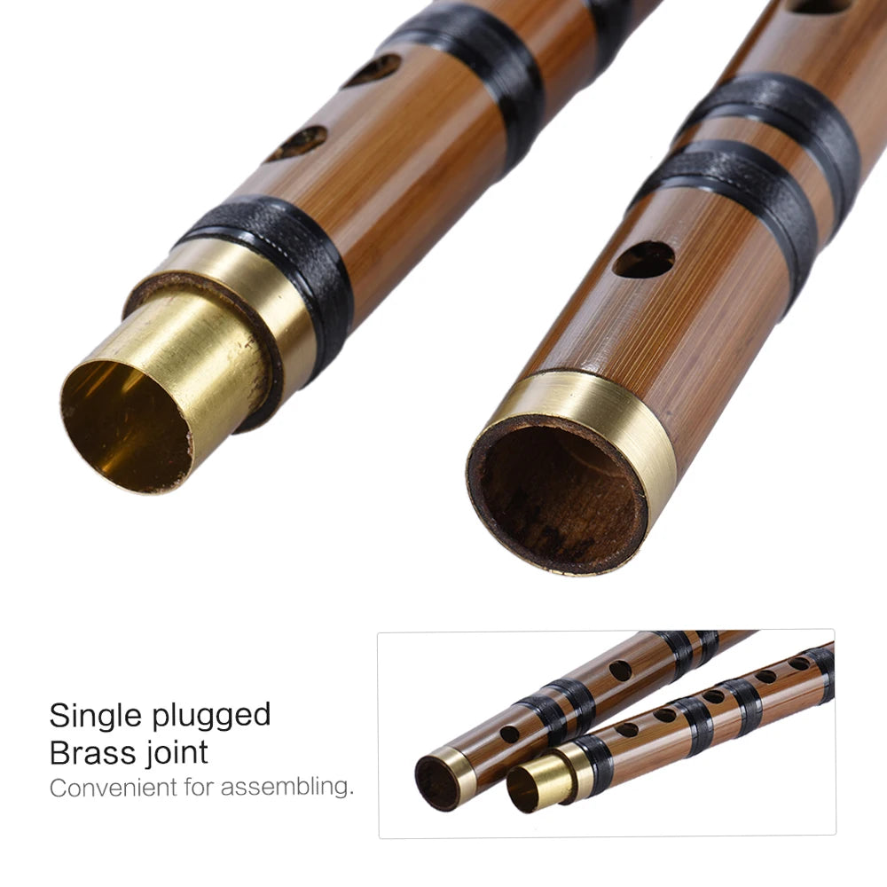 Pluggable Handmade Bamboo Flute Dizi Chinese Woodwind Instrument E Key Beginner