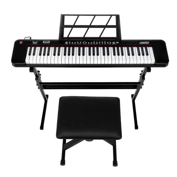Glarry GEP-109 61 Key Keyboard with Stand Bench Speakers Headphone Microphone