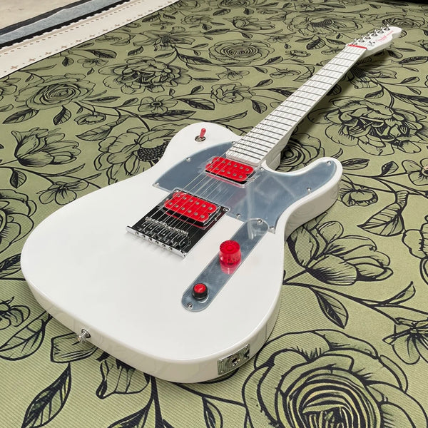 6-string electric guitar, all white maple fingerboard
