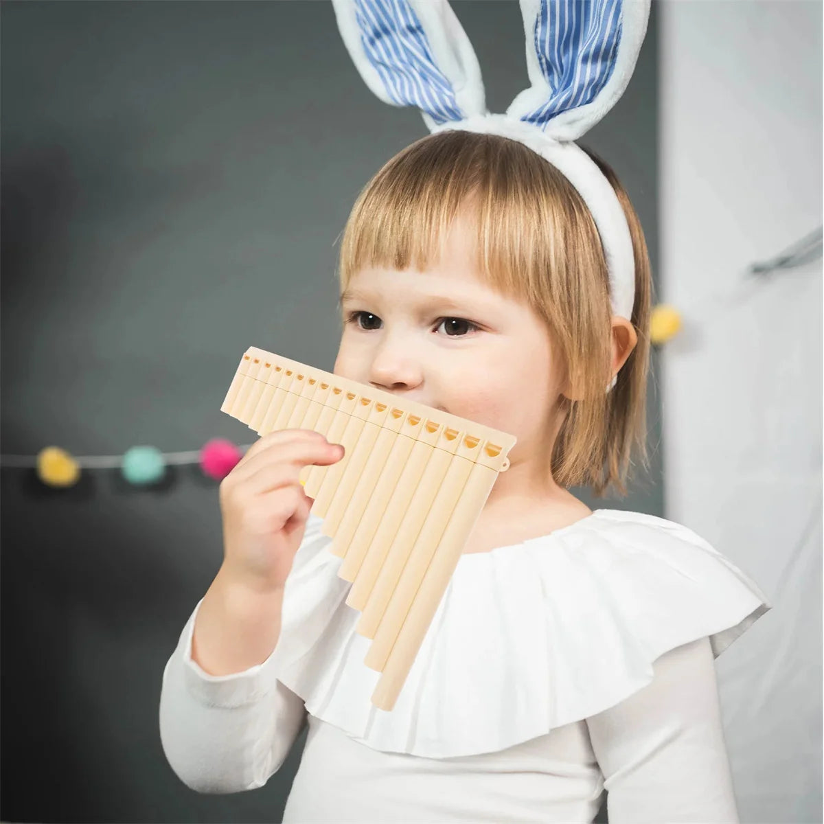 Miwayer 18 Pipe Handmade ABS Pan Flute Folk Musical Instrument for Students