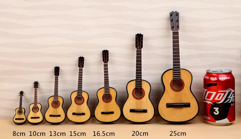 Wooden Mini Classical Guitar Decorative Ornament Miniature Model Gift