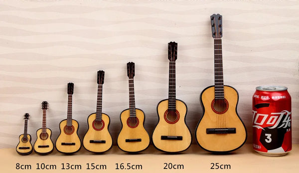 Wooden Mini Classical Guitar Decorative Ornament Miniature Model Gift