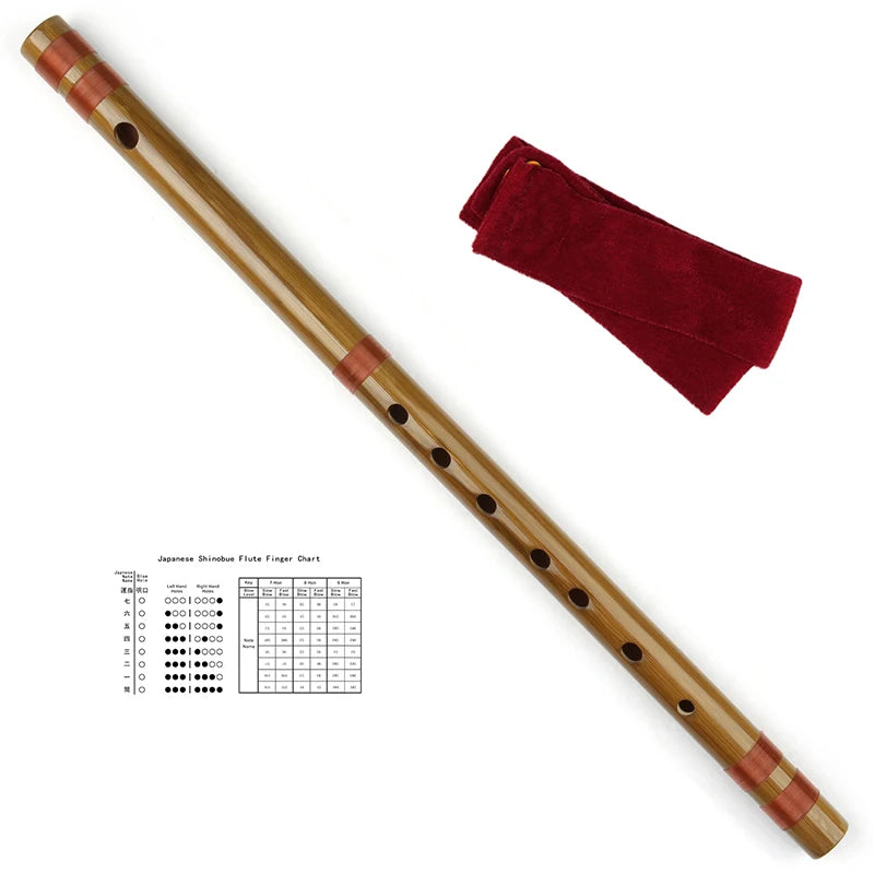 Three Colors Japanese Sinobue Flute 7/8 Hon Handmade Bamboo Woodwind Piccolo