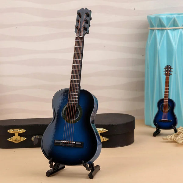 Wooden Mini Classical Guitar Decorative Ornament Miniature Model Gift