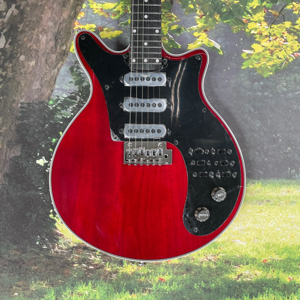 Red electric guitar