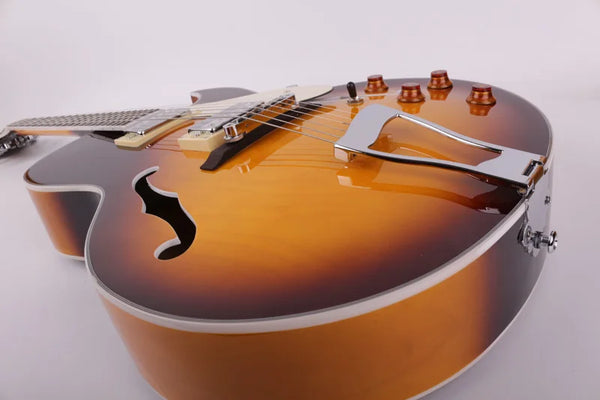 Jazz Hollow Body F Hole Sunburst Electric Guitar