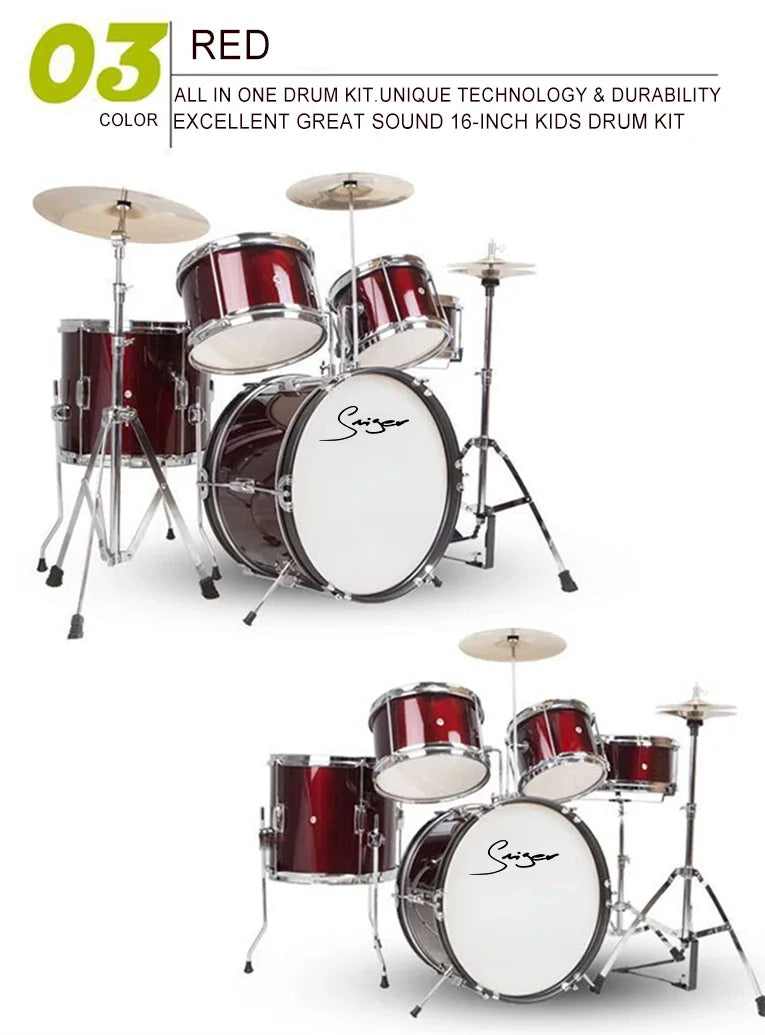 Drum Kit  High Quality Musical Percussion Instrument 5 Piece