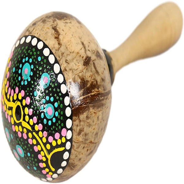 Hand-Painted Coconut Shell Maraca