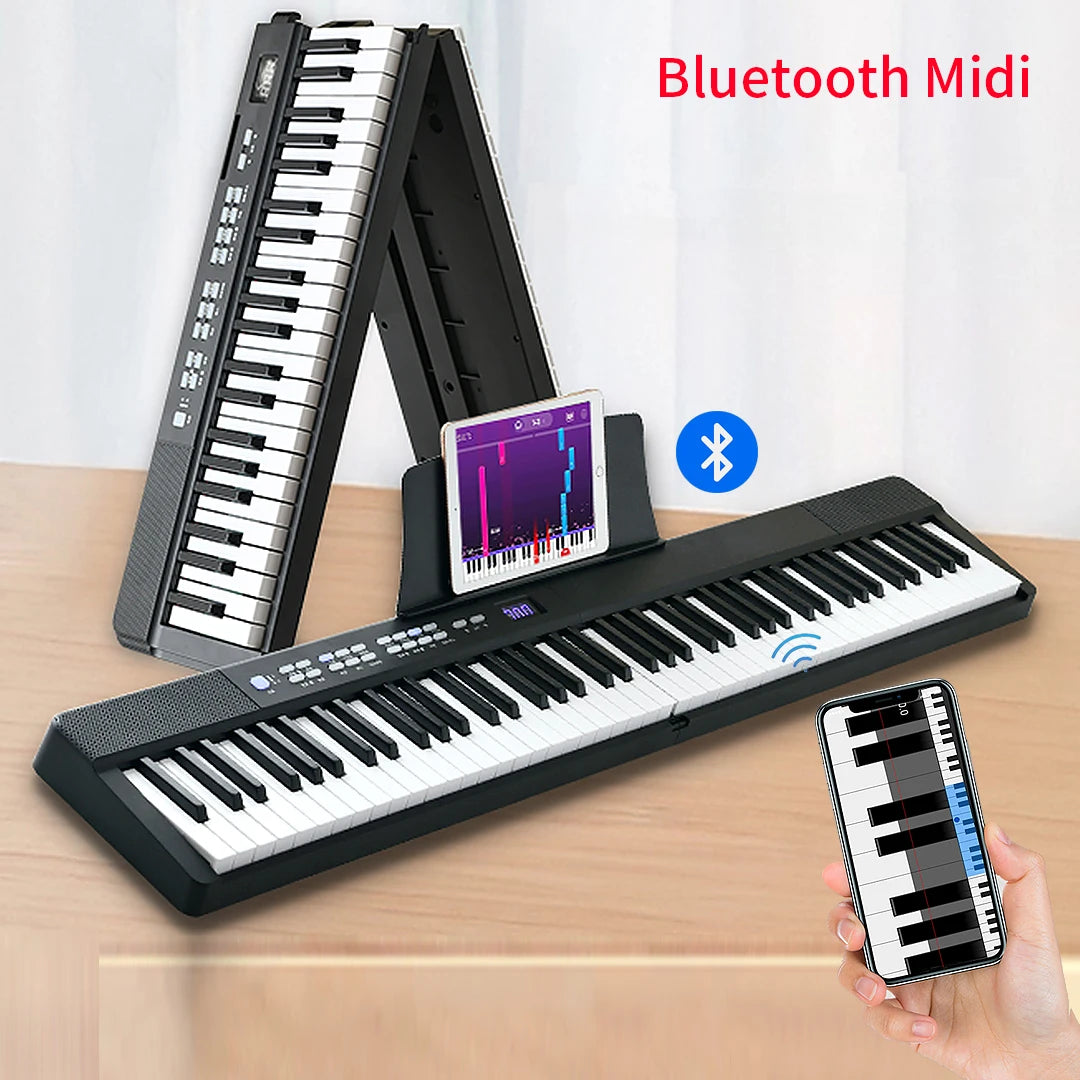 Musical Keyboard Folding Piano 88 keys Professional Synthesizer Instrument Midi Digital Foldable Electronic Organ for Adult Kid