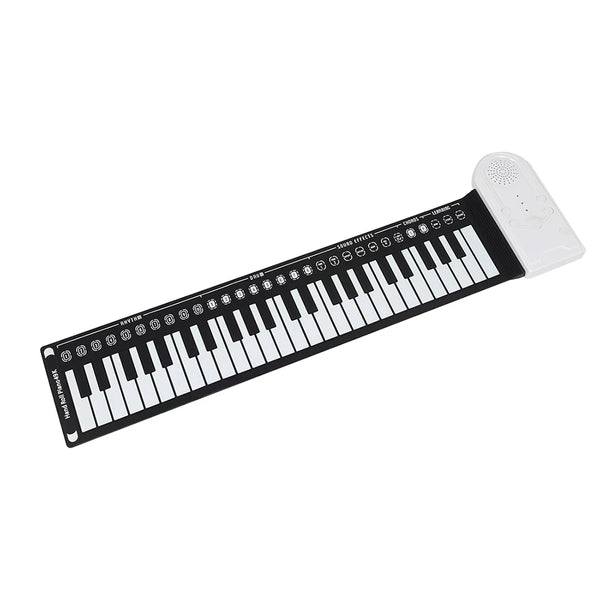 49 Keys Foldable Colorful Roll Up Electric Piano Rainbow Key Kids Gift