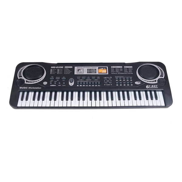 61 Keys Black Digital Electronic Keyboard Electric Piano Kids Gift