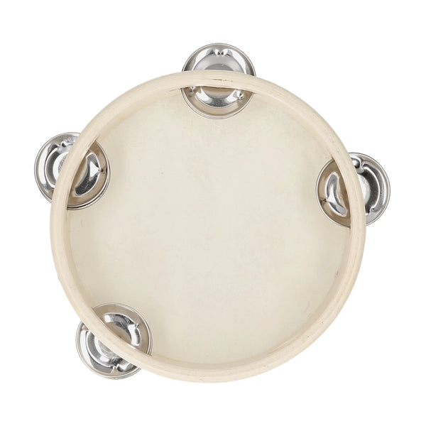 8 Inch Hand Tambourine with Metal Single Row