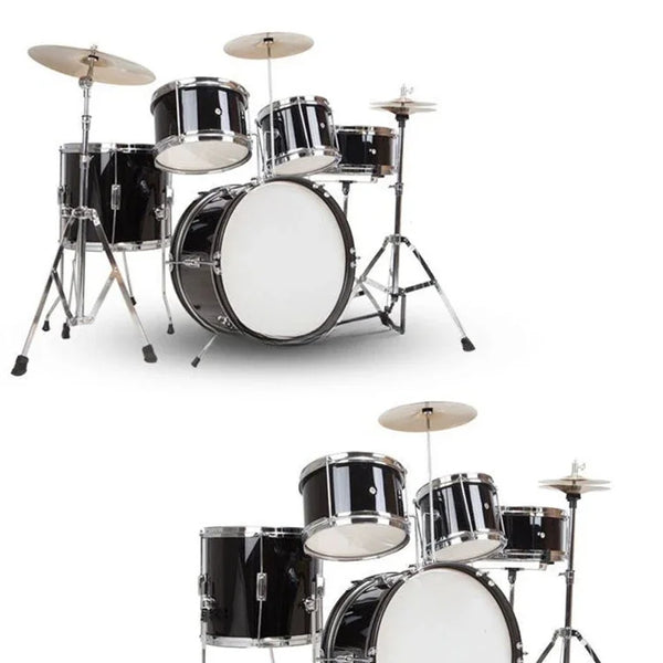 Drum Kit 5 Drums 2 Cymbals Full Size Kids Percussion Instrument Set