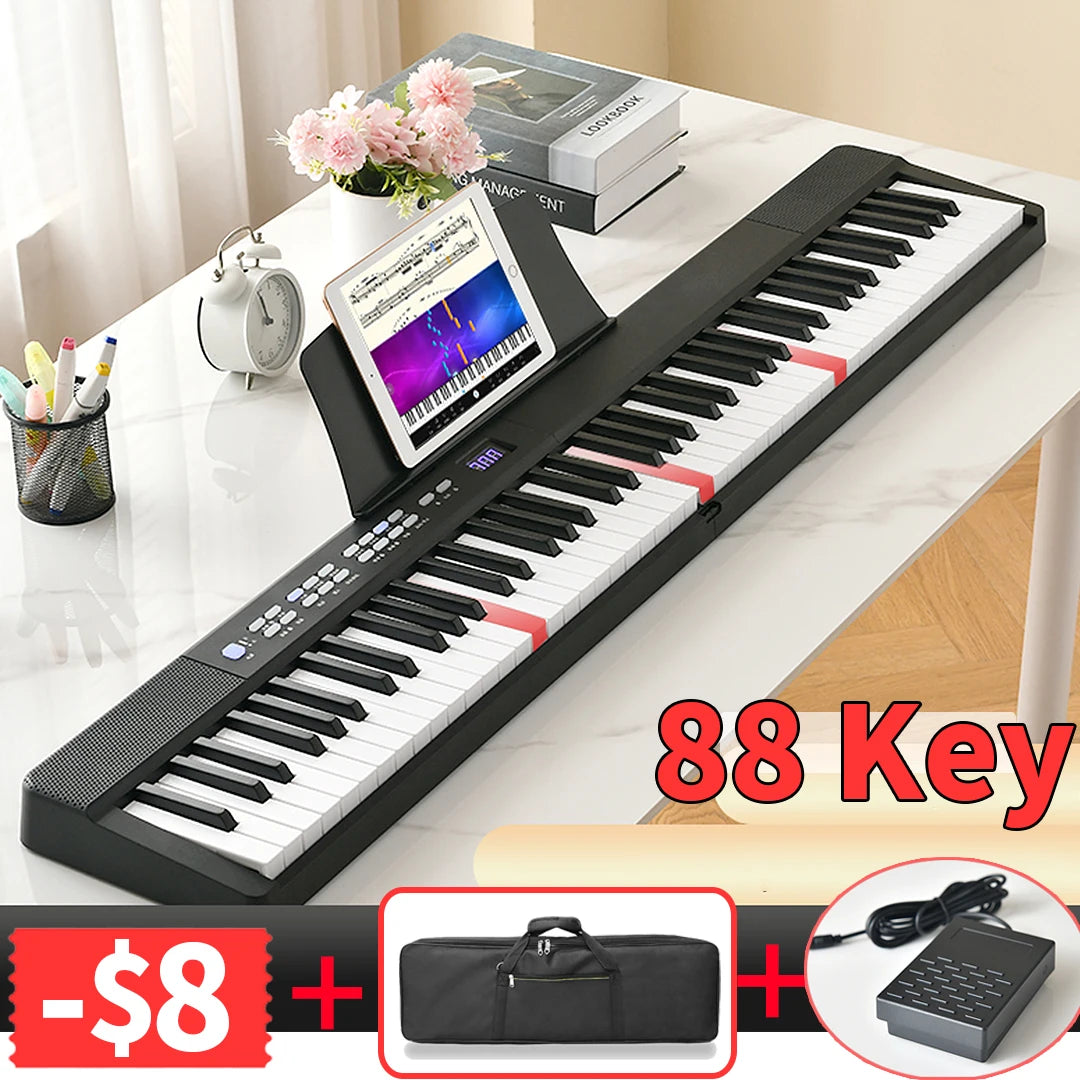 88 Keys Folding Piano Professional Synthesizer Midi Digital Electronic Organ