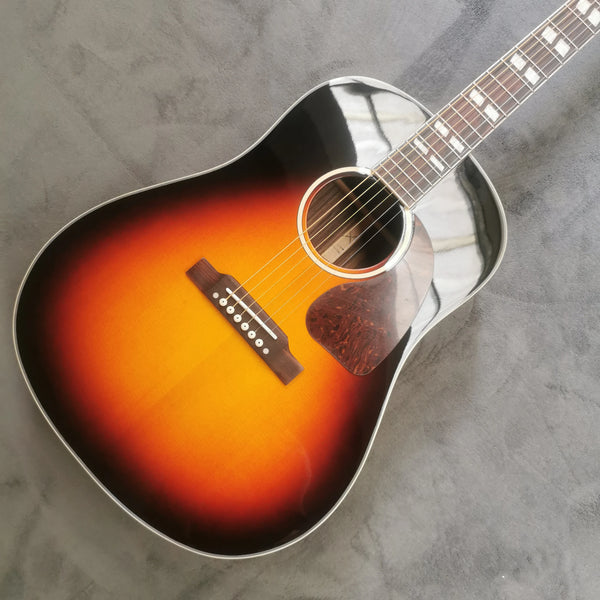 41 Inch Sunset Colored Solid Wood Acoustic Guitar Fingerplay