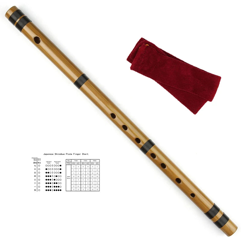 Three Colors Japanese Sinobue Flute 7/8 Hon Handmade Bamboo Woodwind Piccolo