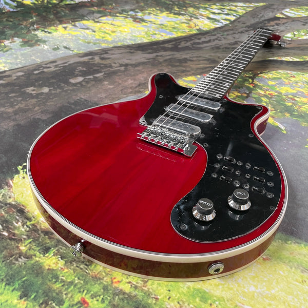 Red electric guitar
