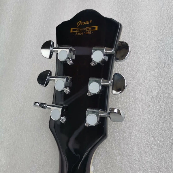 Jazz Hollow Body F Hole Double Cutaway Blue Electric Guitar