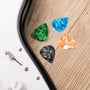 10pcs Colorful Guitar Picks & Pick Holder Set