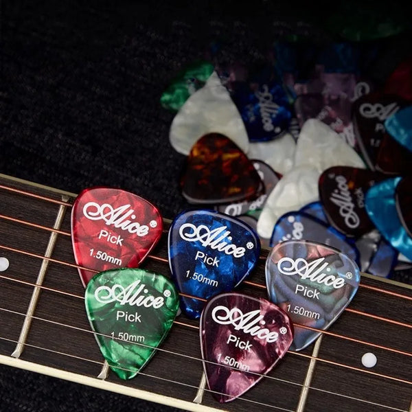 6pcs Celluloid Guitar Picks 0.46mm to 1.5mm for Acoustic & Electric Guitar