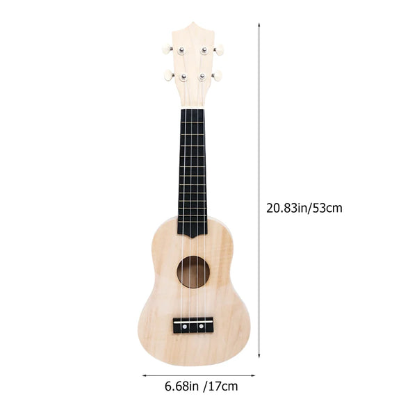 Ukulele DIY Kit Wooden Stringed Instrument Gift for Beginners