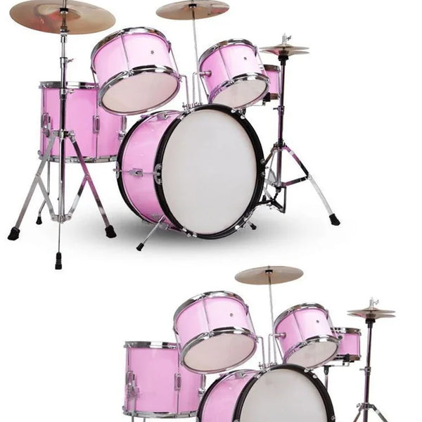 Drum Kit 5 Drums 2 Cymbals Full Size Kids Percussion Instrument Set