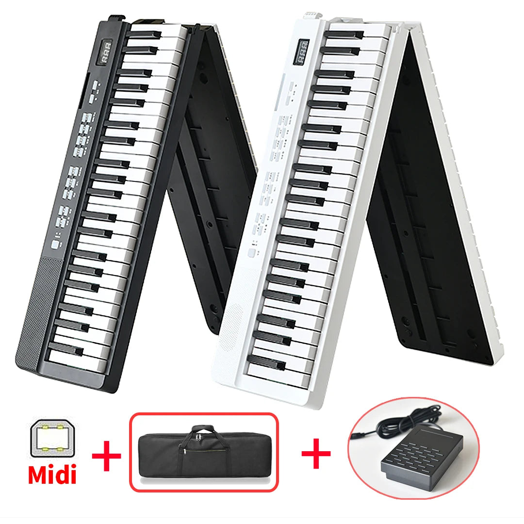 88 Keys Folding Piano Professional Synthesizer Midi Digital Electronic Organ