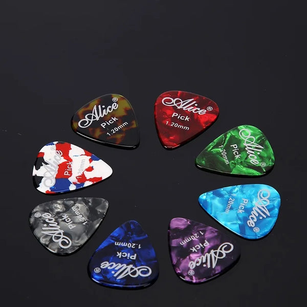 6pcs Celluloid Guitar Picks 0.46mm to 1.5mm for Acoustic & Electric Guitar