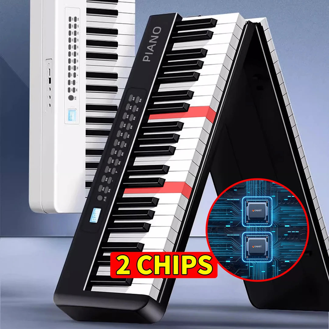 New Folding Piano 88 Keys Midi Keyboard Professional Electronic Portable Synthesizer