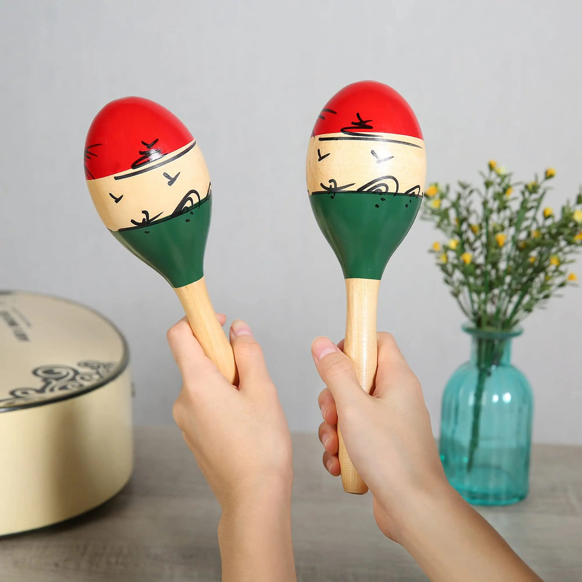 Coconut tree wooden Maracas