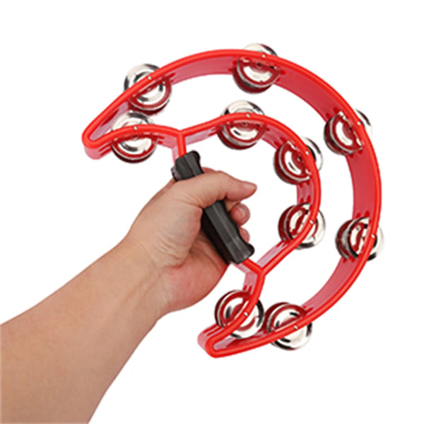 Miwayer Hand Held Half-Moon Tambourine