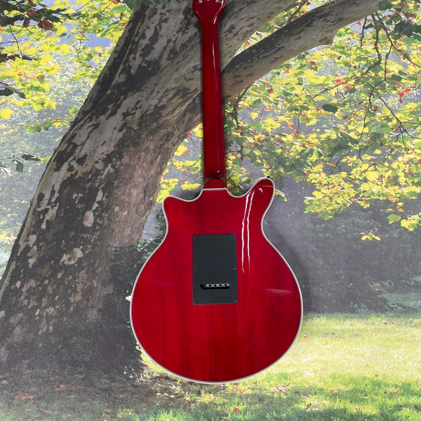 Red electric guitar