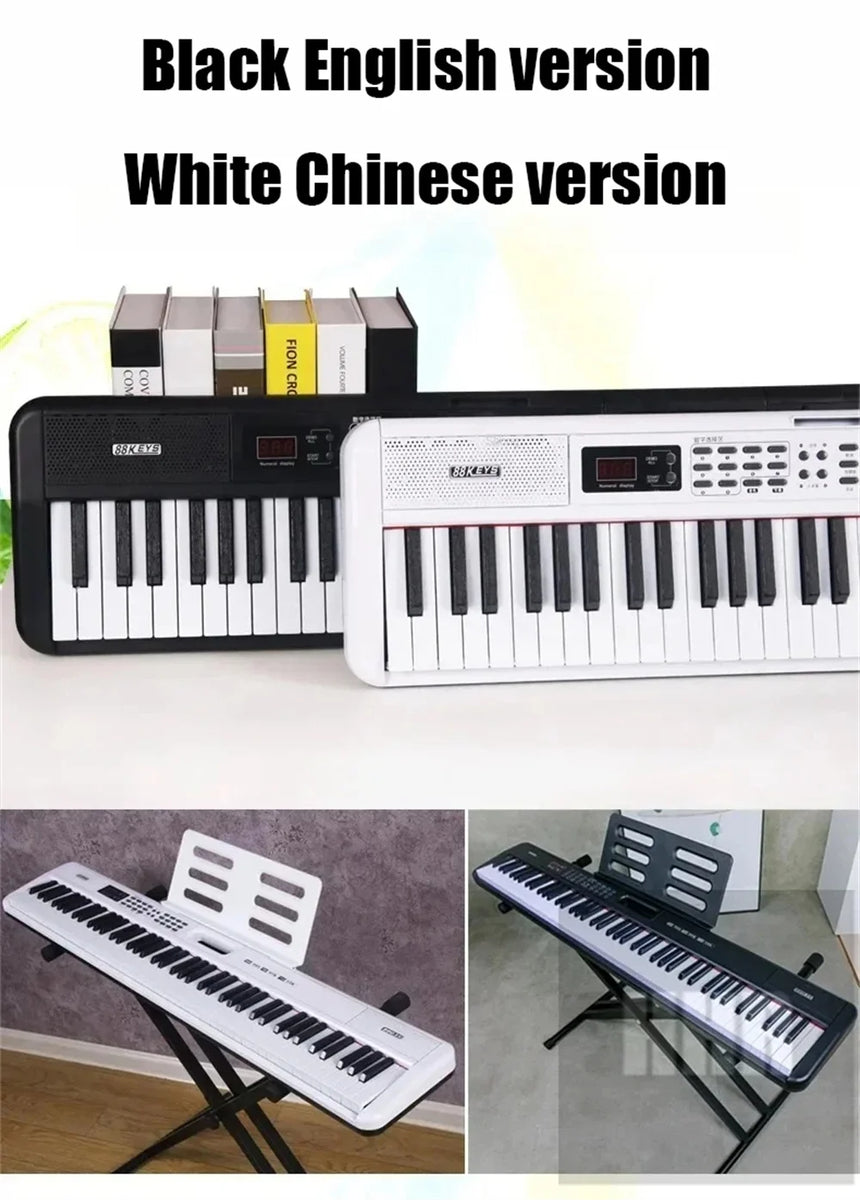88 Keys Portable Digital Piano Electronic Keyboard for Beginners