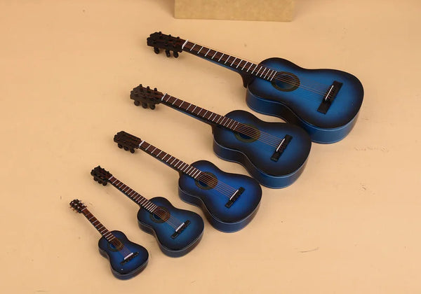 Wooden Mini Classical Guitar Decorative Ornament Miniature Model Gift