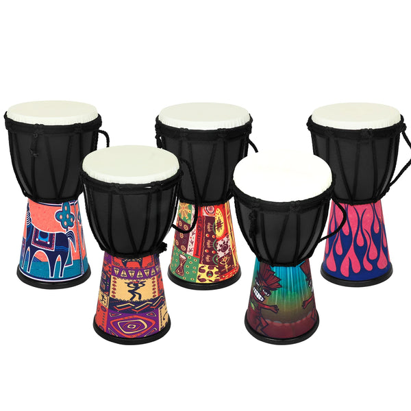 African Drum 4 Inch Handmade Colorful Djembe for Children Percussion Instrument