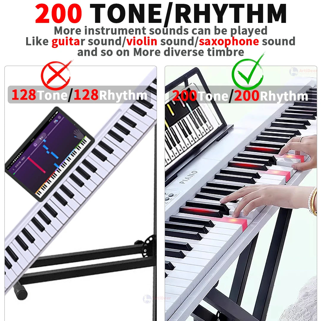 New Folding Piano 88 Keys Midi Keyboard Professional Electronic Portable Synthesizer