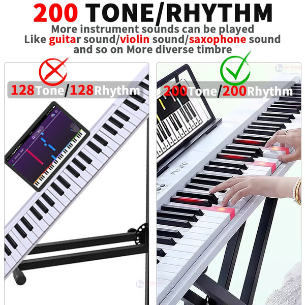 New Folding Piano 88 Keys Midi Keyboard Professional Electronic Portable Synthesizer