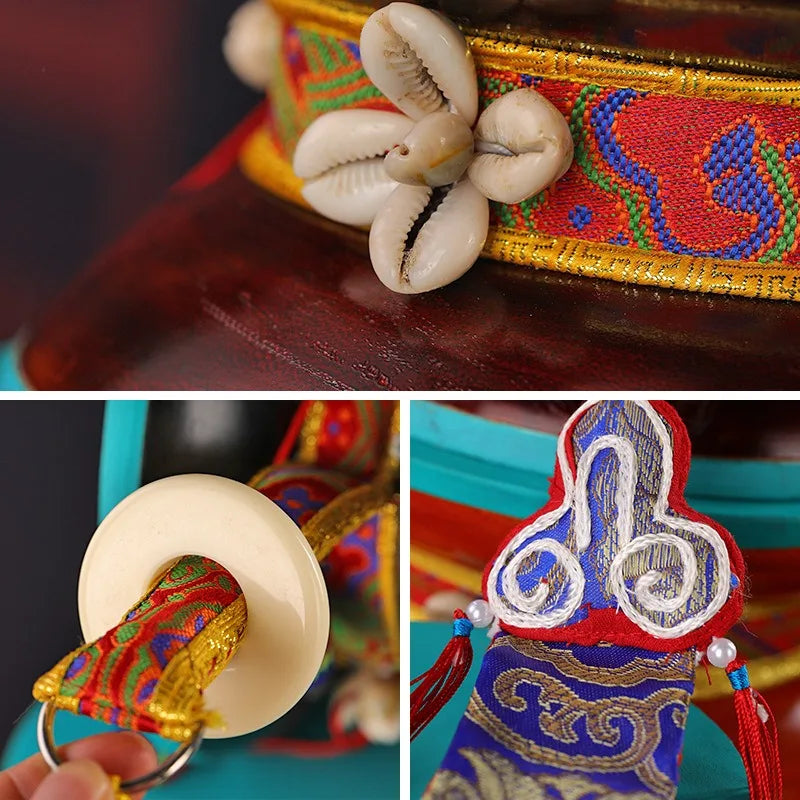 Nepalese Handmade Sheepskin Tambourines