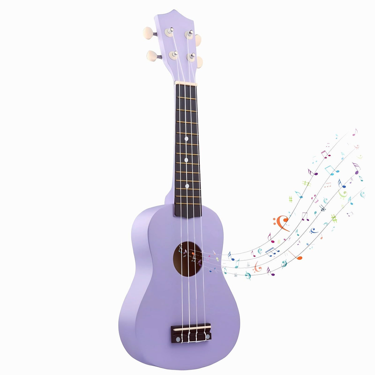 21-Inch Kids Carbon Fibre Ukulele Guitar – Purple