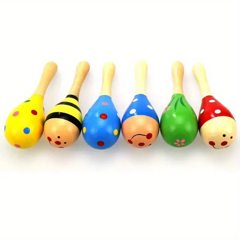 Wooden Sand Hammer Shaker for Toddlers & Early Music Education