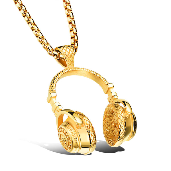 Music Headphone Pendant Necklace