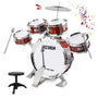 Kids 5-Piece Jazz Drum Set with Stool