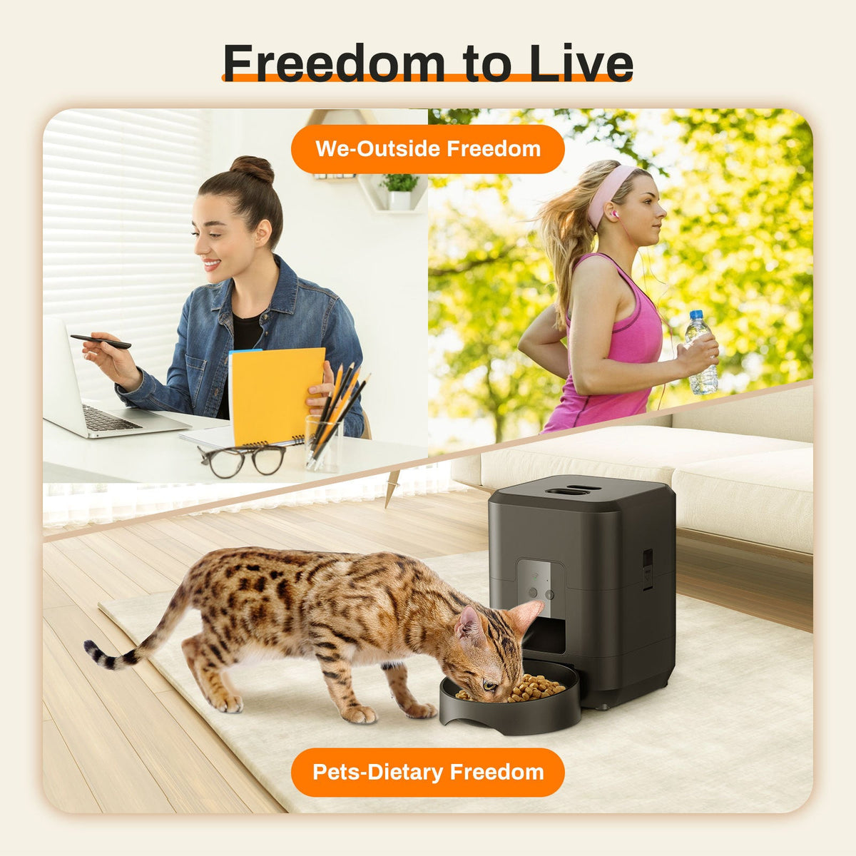 Smart Automatic Pet Feeder with WiFi & Timer