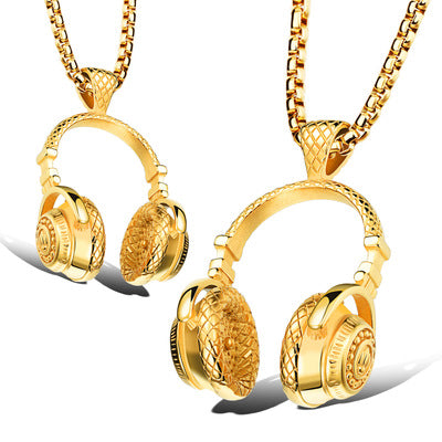 Music Headphone Pendant Necklace